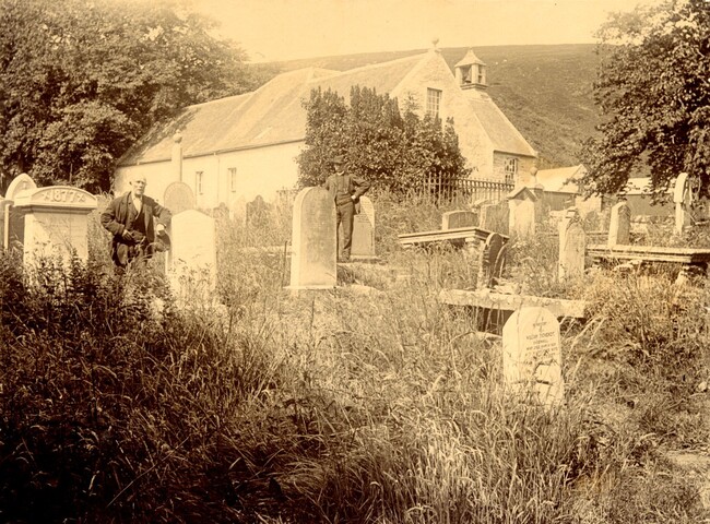 NC80NE0079 - The old Clyne Graveyard and Church early 1900s.JPG